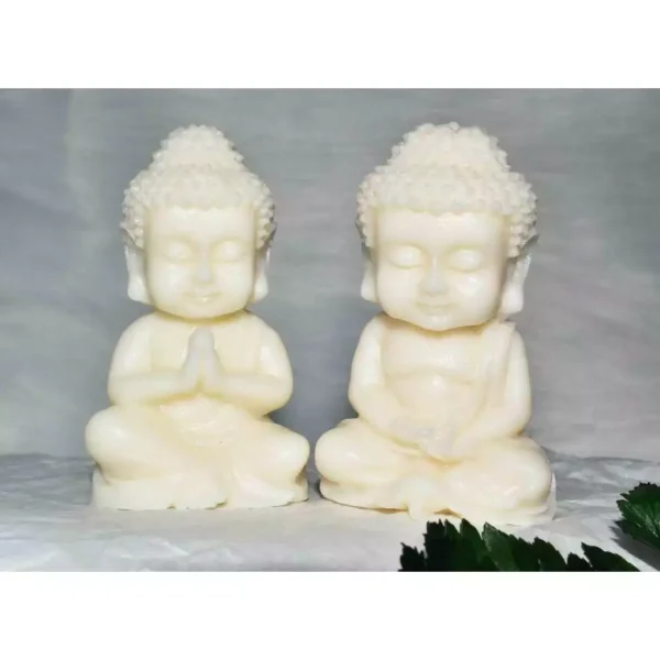 Bộ 2 tượng Phật sáp thơm handmade, trang trí bàn thờ, nhà cửa (tượng Phật tỏa hương thơm)